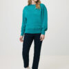 Iqoniq Kruger relaxed recycled cotton crew neck - Verdigris