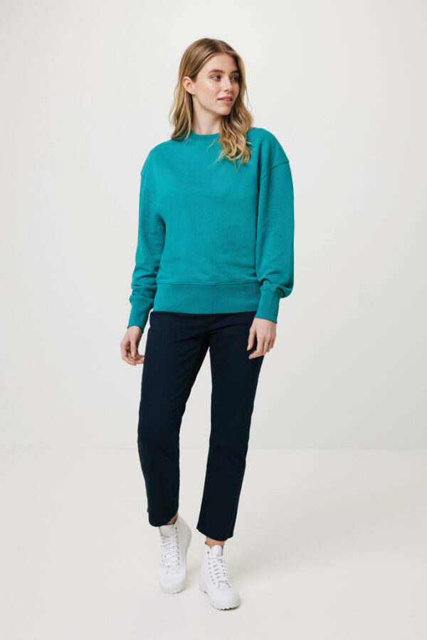 Iqoniq Kruger relaxed recycled cotton crew neck - Verdigris