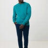 Iqoniq Kruger relaxed recycled cotton crew neck - Verdigris