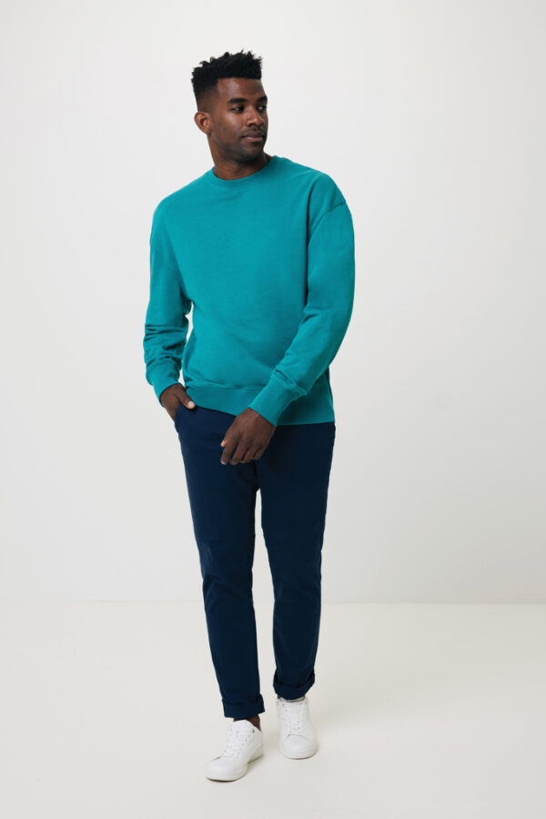 Iqoniq Kruger relaxed recycled cotton crew neck - Verdigris