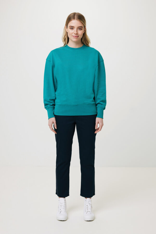 Iqoniq Kruger relaxed recycled cotton crew neck - Verdigris