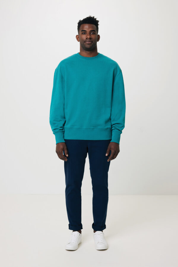 Iqoniq Kruger relaxed recycled cotton crew neck - Verdigris