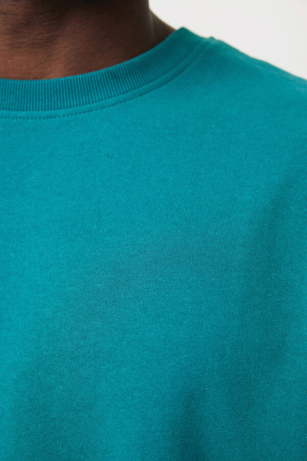 Iqoniq Kruger relaxed recycled cotton crew neck - Verdigris