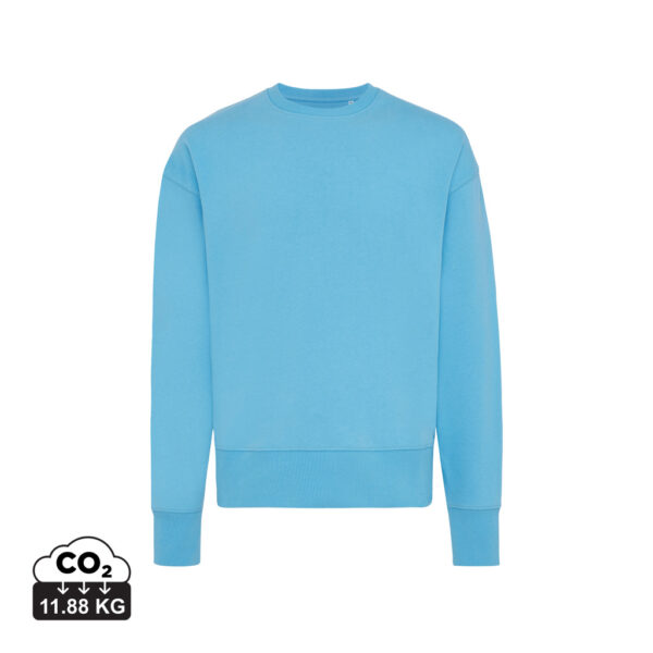 Iqoniq Kruger relaxed recycled cotton crew neck - Tranquil Blue