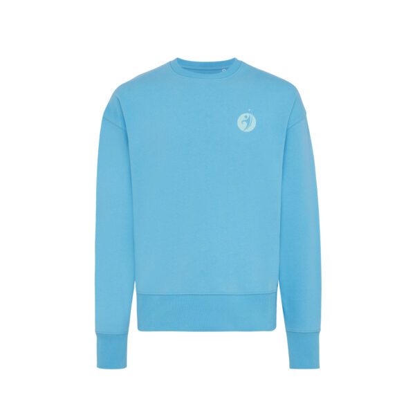 Iqoniq Kruger relaxed recycled cotton crew neck - Tranquil Blue