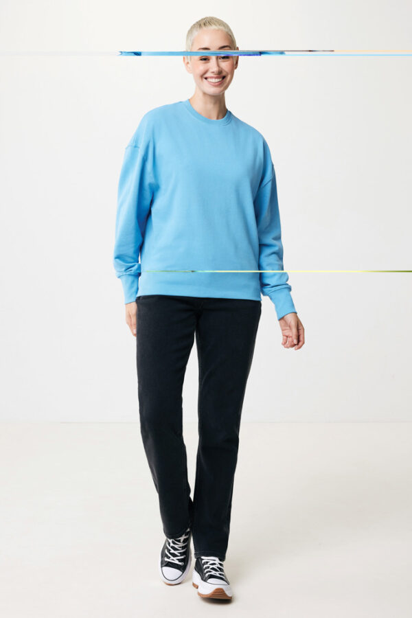 Iqoniq Kruger relaxed recycled cotton crew neck - Tranquil Blue