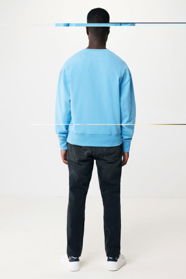 Iqoniq Kruger relaxed recycled cotton crew neck - Tranquil Blue