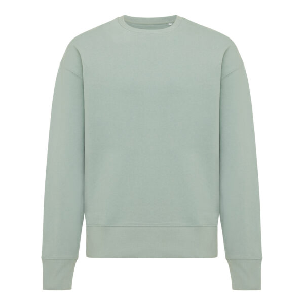 Iqoniq Kruger relaxed recycled cotton crew neck - Iceberg Green