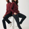 Iqoniq Etosha lightweight recycled cotton crew neck - Burgundy