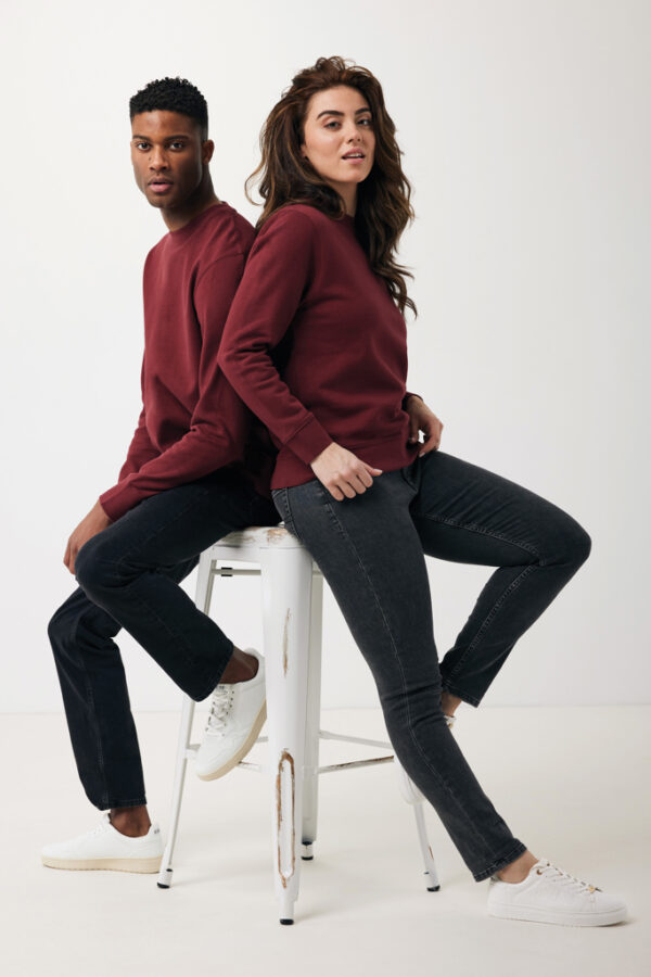 Iqoniq Etosha lightweight recycled cotton crew neck - Burgundy