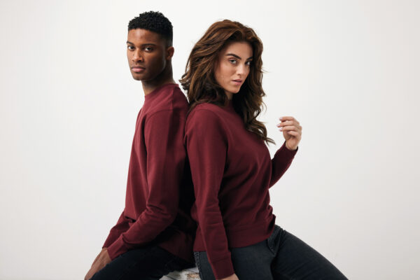 Iqoniq Etosha lightweight recycled cotton crew neck - Burgundy