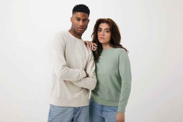 Iqoniq Etosha lightweight recycled cotton crew neck - Iceberg Green