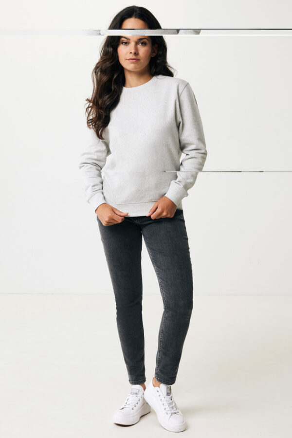 Iqoniq Etosha lightweight recycled cotton crew neck - Light Heather Grey