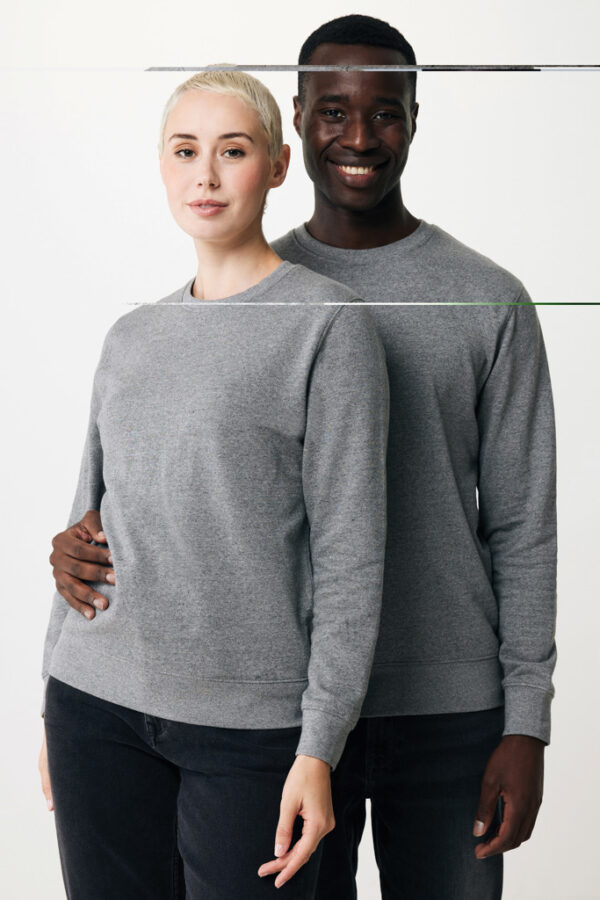 Iqoniq Etosha lightweight recycled cotton crew neck - Light Heather Anthracite