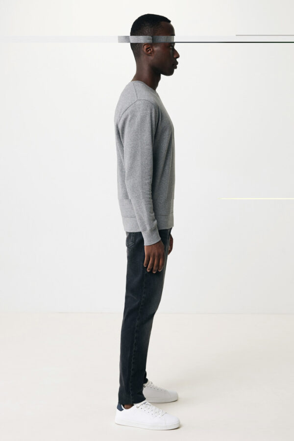 Iqoniq Etosha lightweight recycled cotton crew neck - Light Heather Anthracite