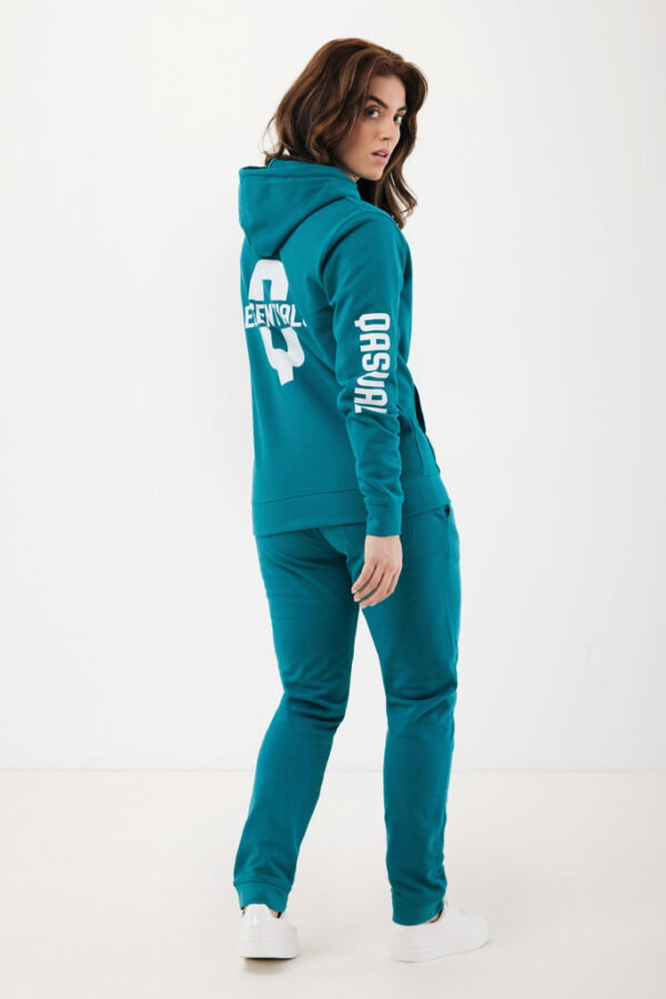 Iqoniq Jasper recycled cotton hoodie - Verdigris