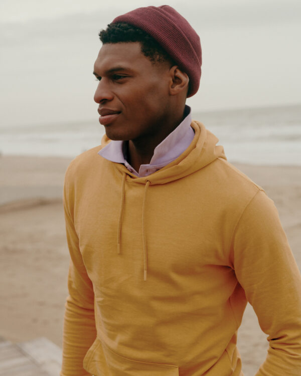 Iqoniq Jasper recycled cotton hoodie - Ochre Yellow