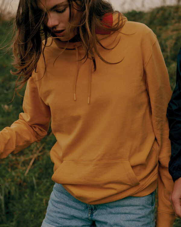 Iqoniq Jasper recycled cotton hoodie - Ochre Yellow