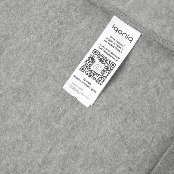 Iqoniq Torres recycled cotton hoodie undyed - Heather Grey