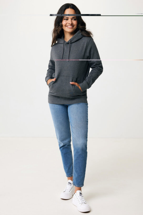 Iqoniq Torres recycled cotton hoodie undyed - Heather Anthracite