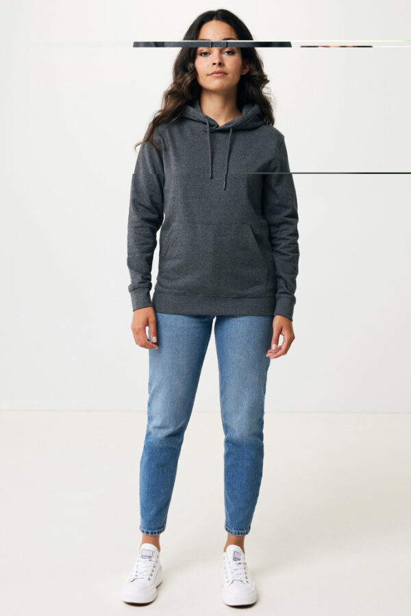 Iqoniq Torres recycled cotton hoodie undyed - Heather Anthracite