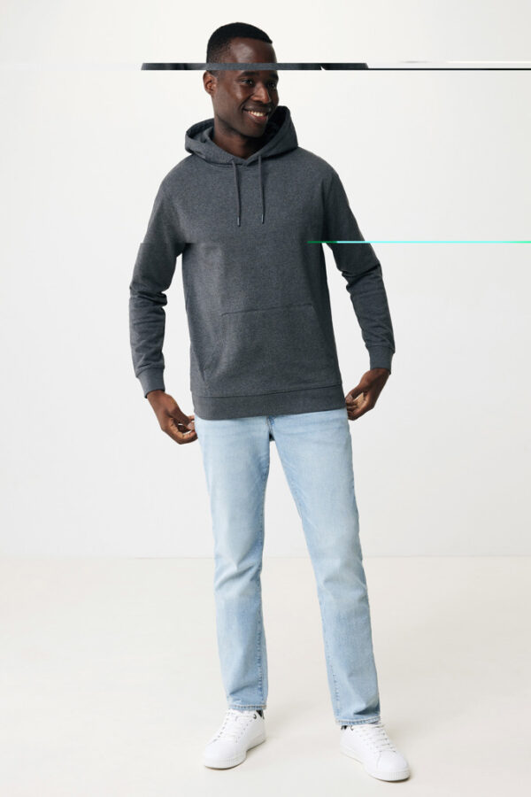 Iqoniq Torres recycled cotton hoodie undyed - Heather Anthracite