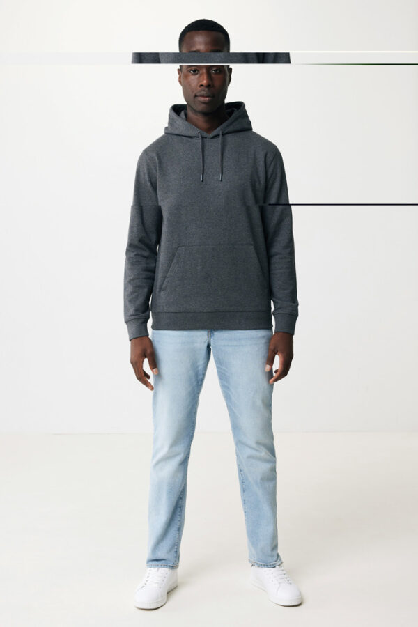 Iqoniq Torres recycled cotton hoodie undyed - Heather Anthracite