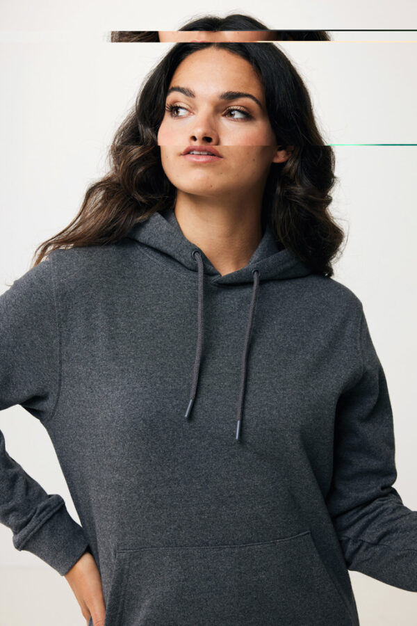 Iqoniq Torres recycled cotton hoodie undyed - Heather Anthracite