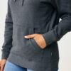 Iqoniq Torres recycled cotton hoodie undyed - Heather Anthracite