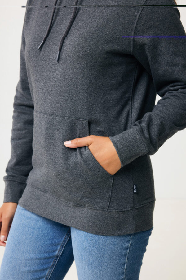 Iqoniq Torres recycled cotton hoodie undyed - Heather Anthracite