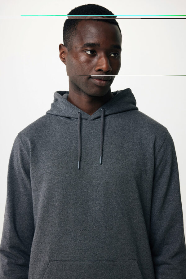 Iqoniq Torres recycled cotton hoodie undyed - Heather Anthracite