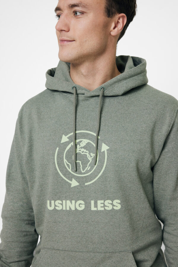 Iqoniq Torres recycled cotton hoodie undyed - Heather Green