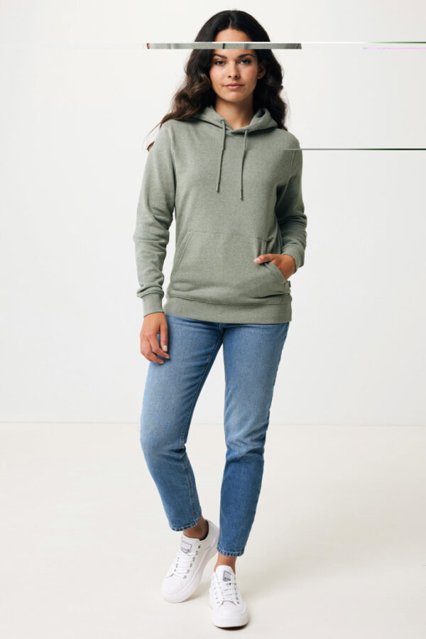 Iqoniq Torres recycled cotton hoodie undyed - Heather Green