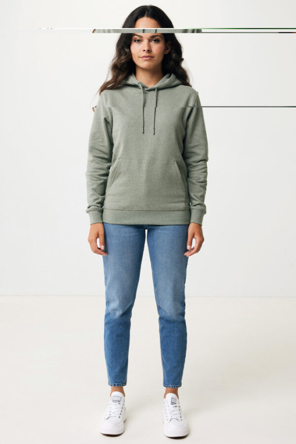 Iqoniq Torres recycled cotton hoodie undyed - Heather Green