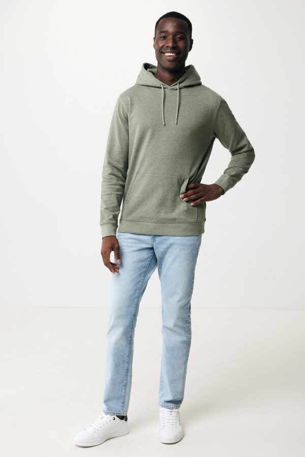 Iqoniq Torres recycled cotton hoodie undyed - Heather Green