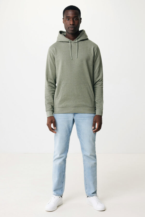 Iqoniq Torres recycled cotton hoodie undyed - Heather Green