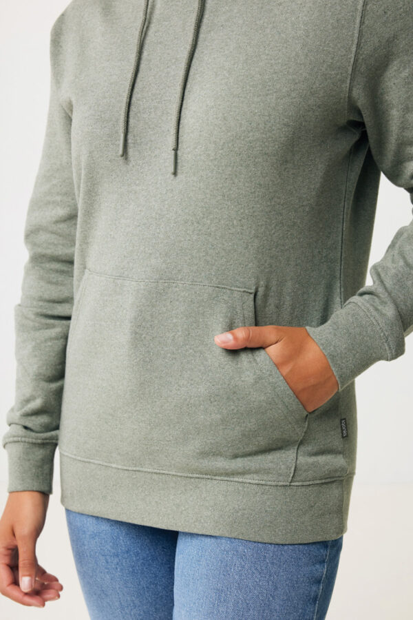 Iqoniq Torres recycled cotton hoodie undyed - Heather Green