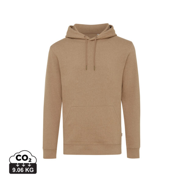 Iqoniq Torres recycled cotton hoodie undyed - Heather Brown