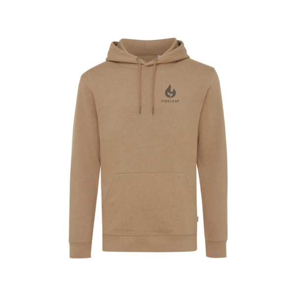 Iqoniq Torres recycled cotton hoodie undyed - Heather Brown