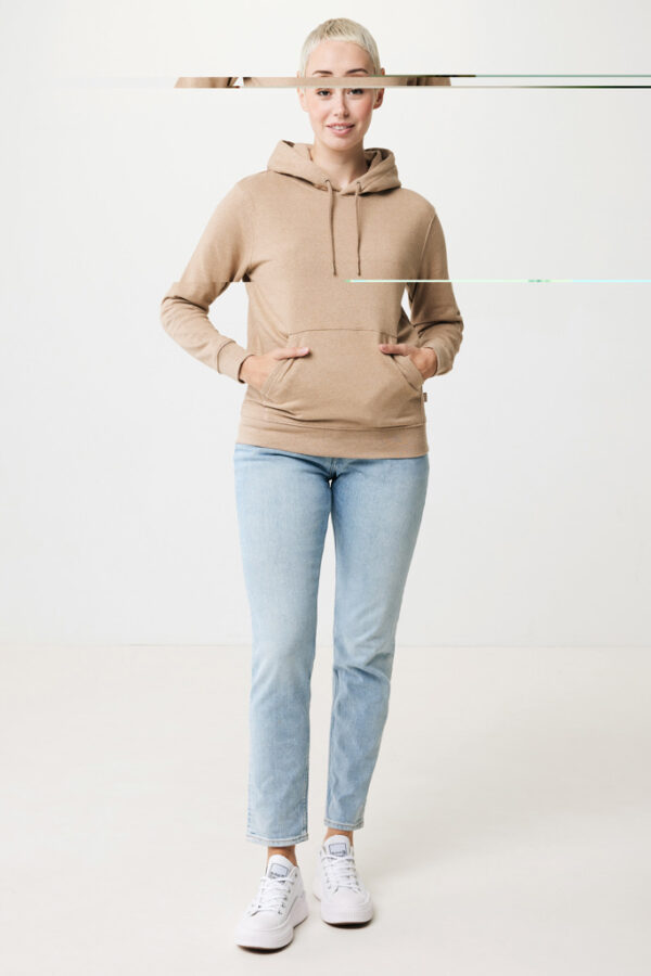 Iqoniq Torres recycled cotton hoodie undyed - Heather Brown