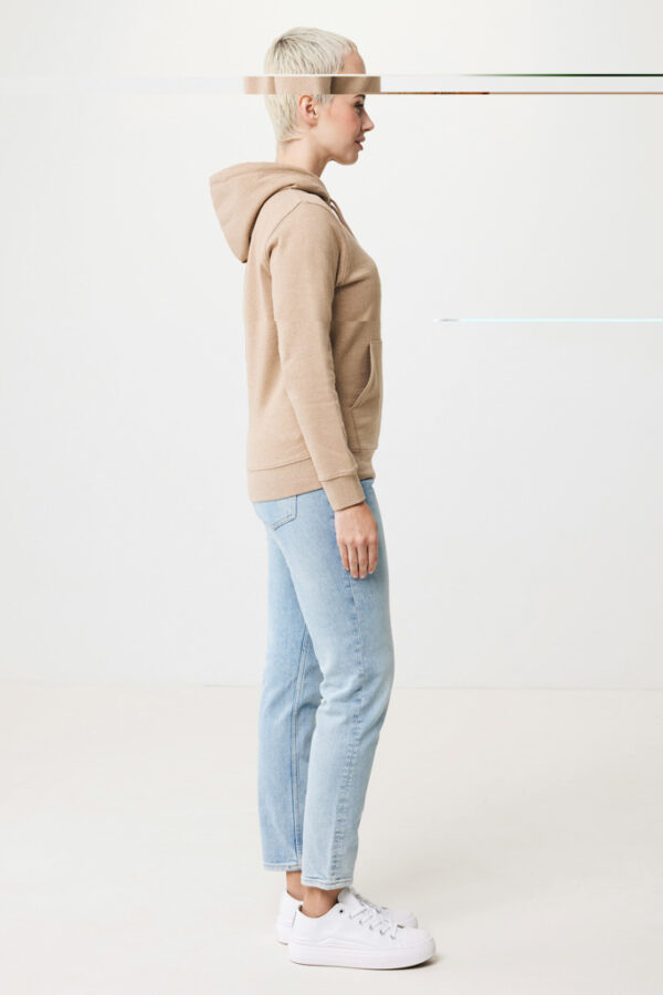 Iqoniq Torres recycled cotton hoodie undyed - Heather Brown