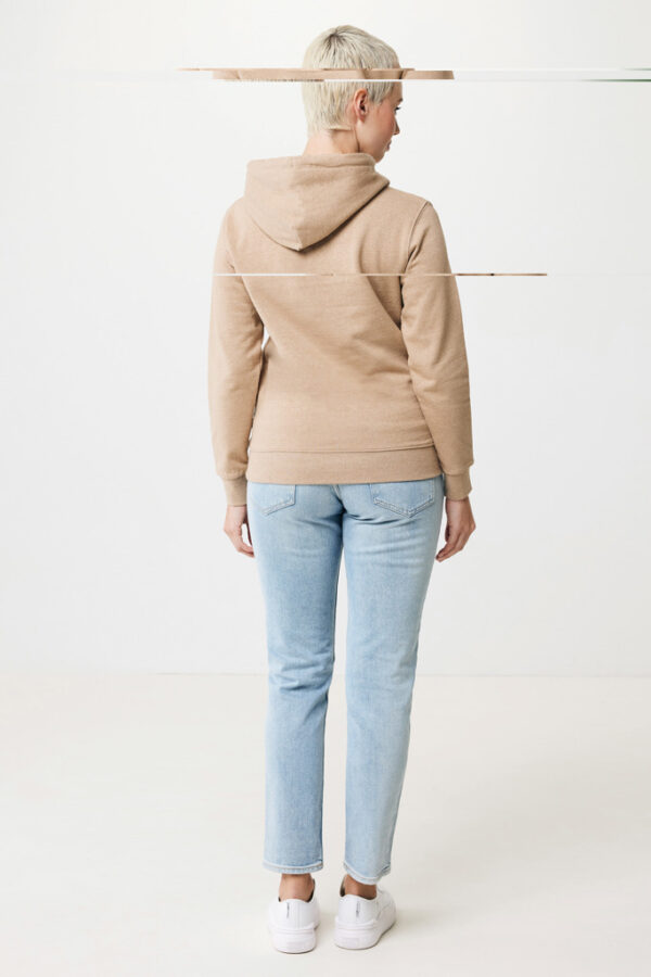 Iqoniq Torres recycled cotton hoodie undyed - Heather Brown