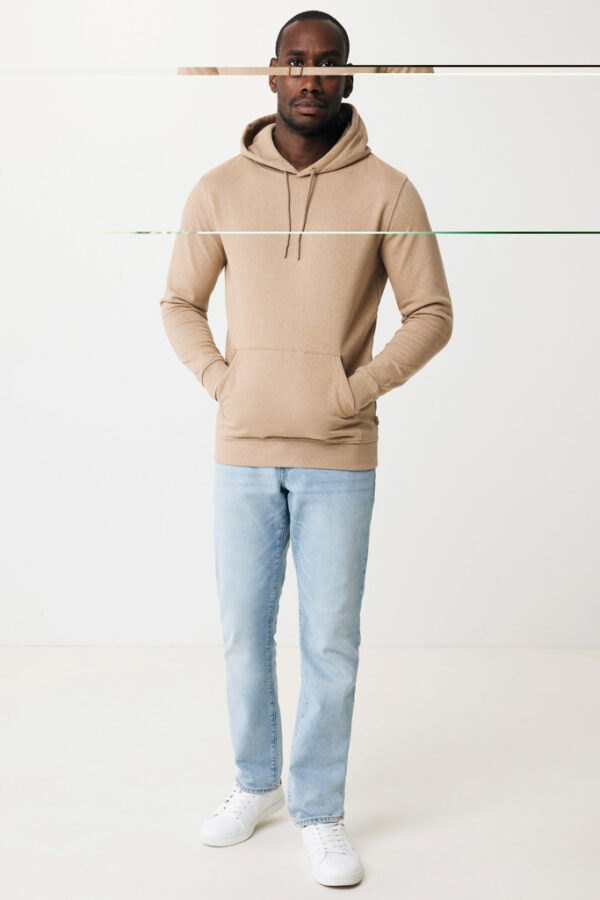 Iqoniq Torres recycled cotton hoodie undyed - Heather Brown