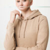 Iqoniq Torres recycled cotton hoodie undyed - Heather Brown