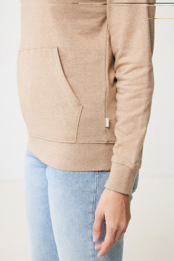 Iqoniq Torres recycled cotton hoodie undyed - Heather Brown