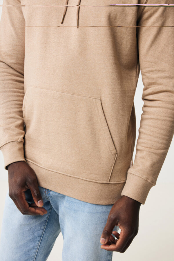 Iqoniq Torres recycled cotton hoodie undyed - Heather Brown