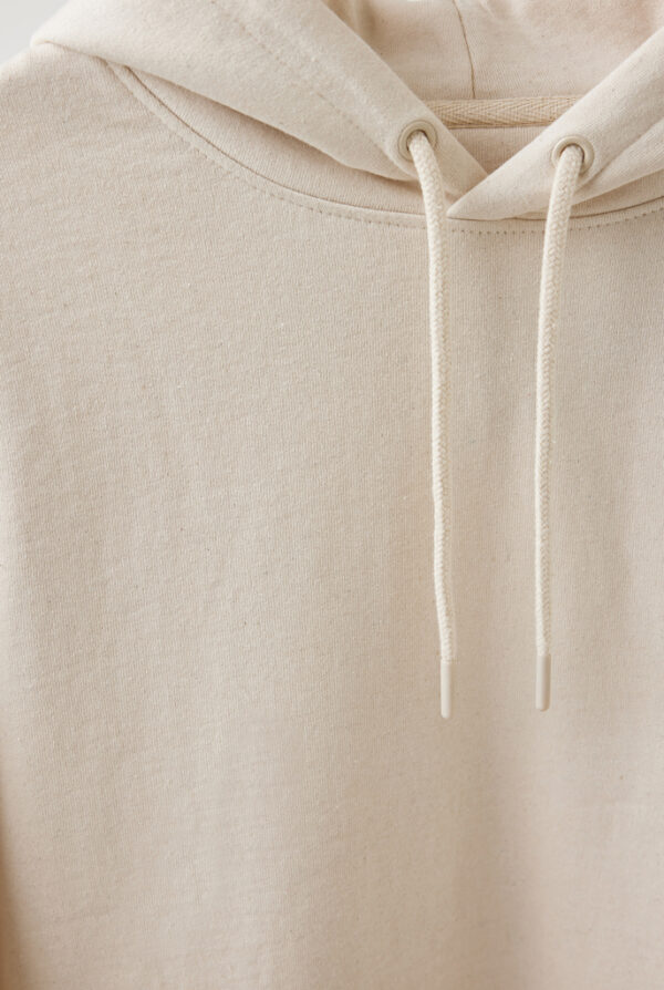 Iqoniq Torres recycled cotton hoodie undyed - Natural Raw