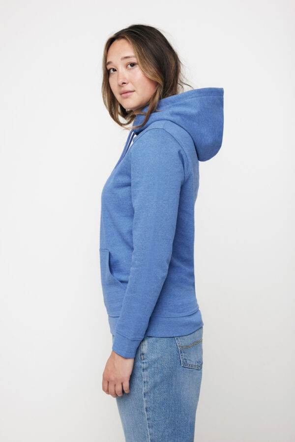 Iqoniq Torres recycled cotton hoodie undyed - Heather Blue