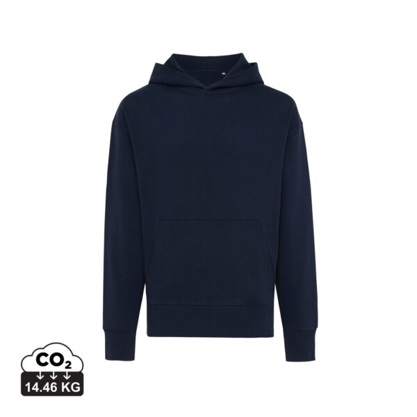 Iqoniq Yoho recycled cotton relaxed hoodie - Navy