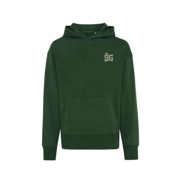 Iqoniq Yoho recycled cotton relaxed hoodie - Forest Green